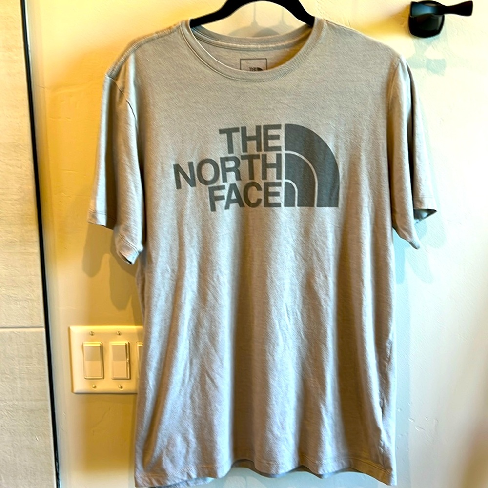 Good used condition gray The North Face t-shirt size L